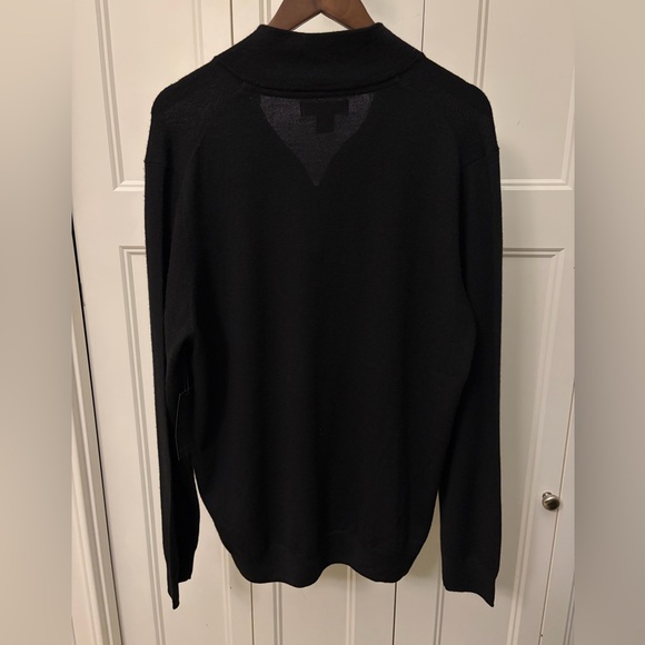 Christian Lacroix Merino Wool. Men's Black Zip-Up Sweater - Picture 5 of 5